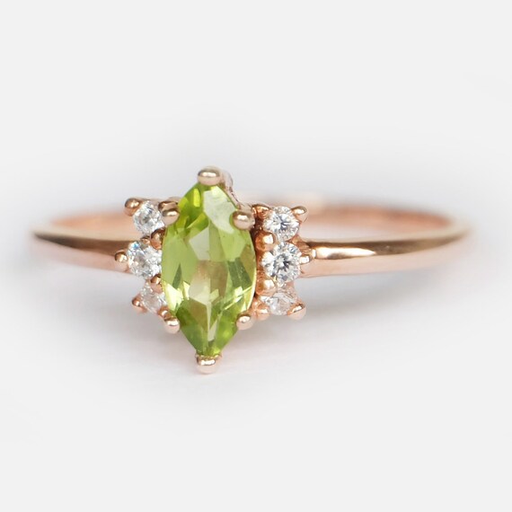 Marquise peridot ring clearance