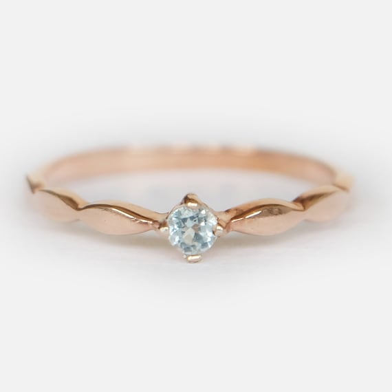 Simple aquamarine hotsell ring