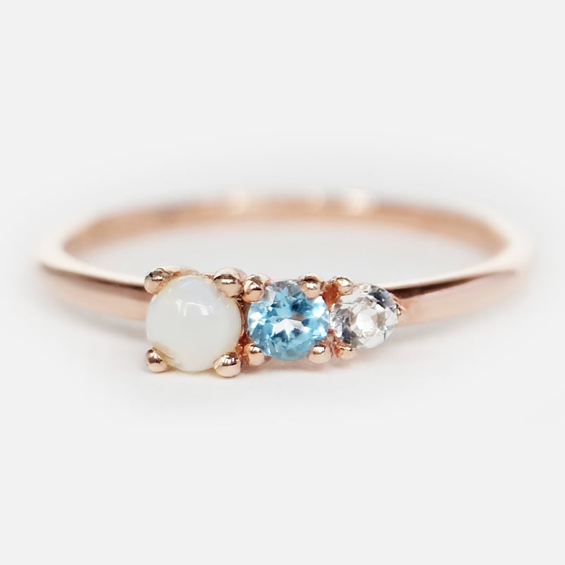 The Triple Stone Sterling Ring