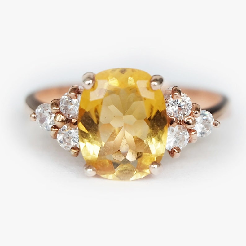 Citrine ring november birthstone ring oval citrine ring etsy