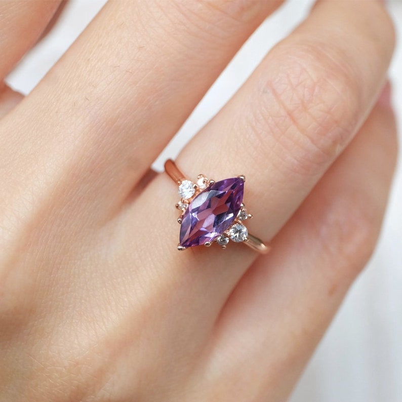 amethyst marquise amethyst ring wedding ring marquise amethyst february birthstone marquise ring marquise amethyst engagement ring