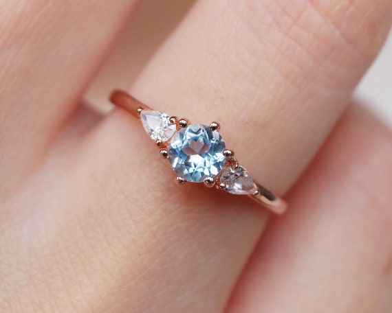 Aquamarine promise rings for her deals