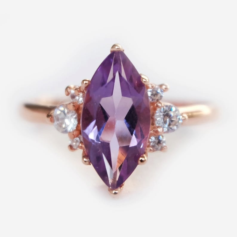 amethyst marquise amethyst ring wedding ring marquise amethyst february birthstone marquise ring marquise amethyst engagement ring