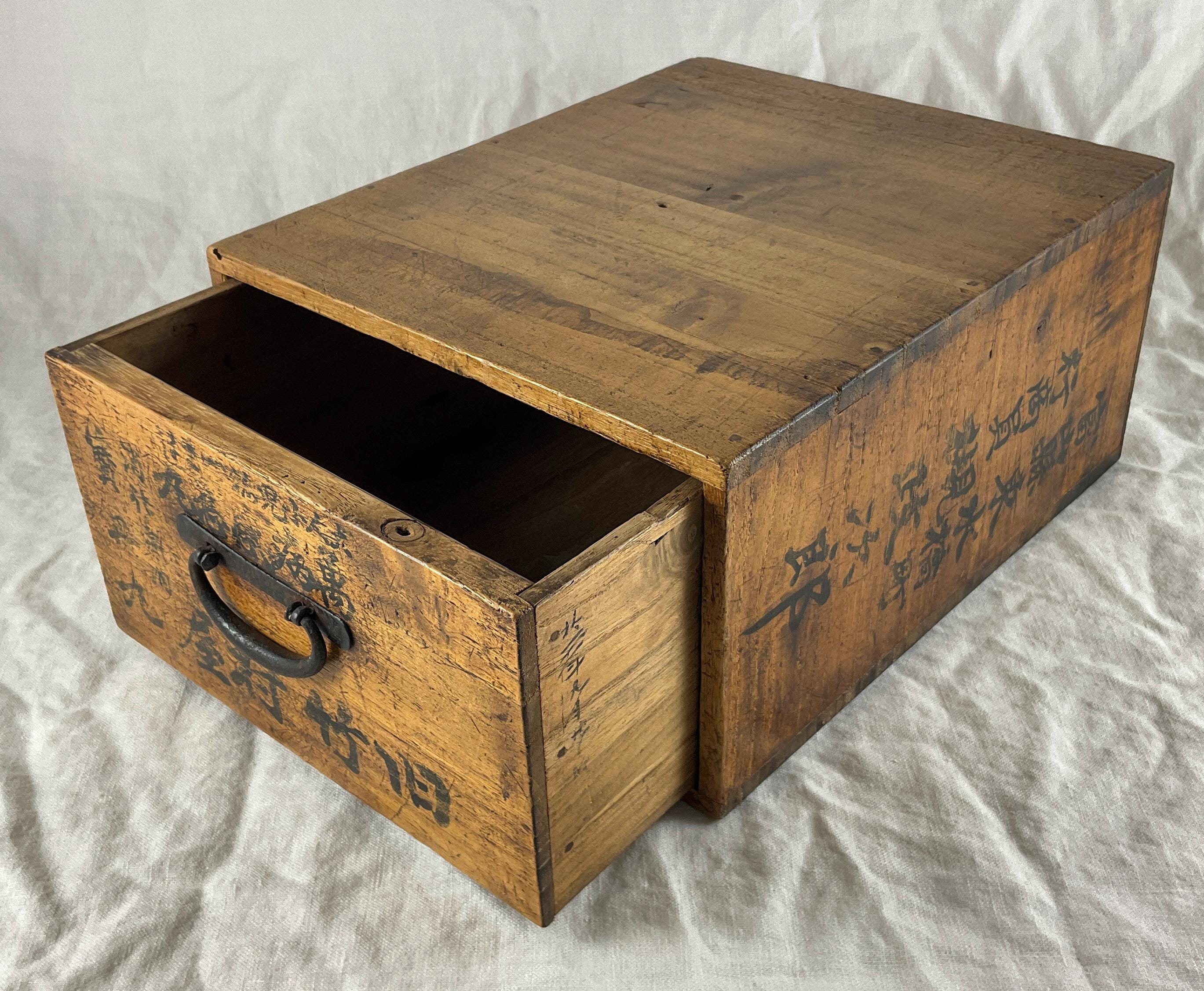 Japanese Wooden Box Kanji - Etsy