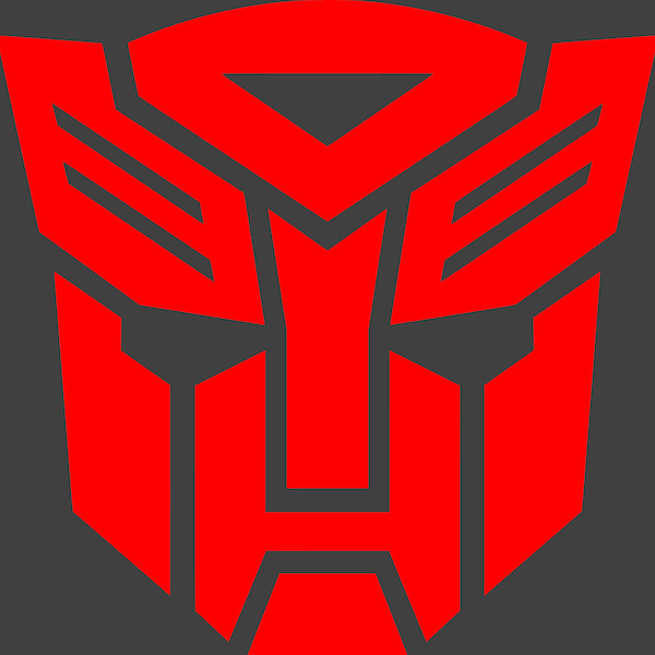 Transformers Autobot Custom Single Color Vinyl Decal, 63 Color Options, Free Shipping