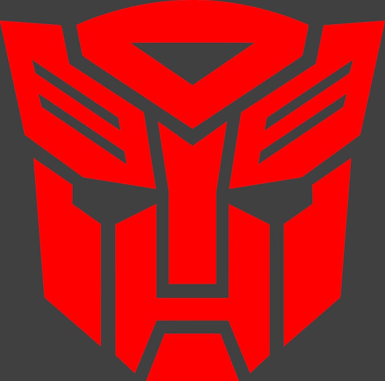 Transformers Autobot Custom Single Color Vinyl Decal, 63 Color Options, Free Shipping zdjęcie 1