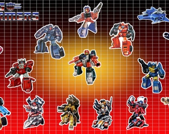 Transformers G1 Autobots 1988 Box Art Vinyl Decal Sticker Packs Series 2