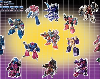 Transformers G1 Decepticons 1988 Box Art Vinyl Decal Sticker Packs Series 1