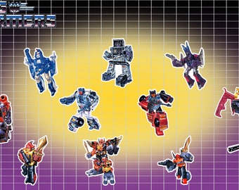Transformers G1 Decepticons 1986 Box Art Vinyl Decal Sticker Packs Series 2