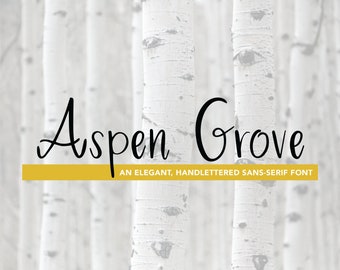 Aspen Grove | Handlettered, Sans-Serif Font