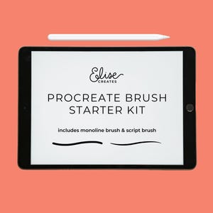 Procreate Brush Starter Kit – Monoline & Script Brushes (Digital Download)