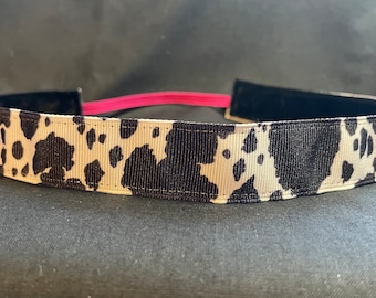Adjustable, Non-slip, Athletic Hair band, Workout Headband, Velvet backed Headband, No Slip Hairband