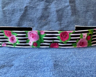 Adjustable, Non-slip, Athletic Hair band, Workout Headband, Velvet backed Headband, No Slip Hairband