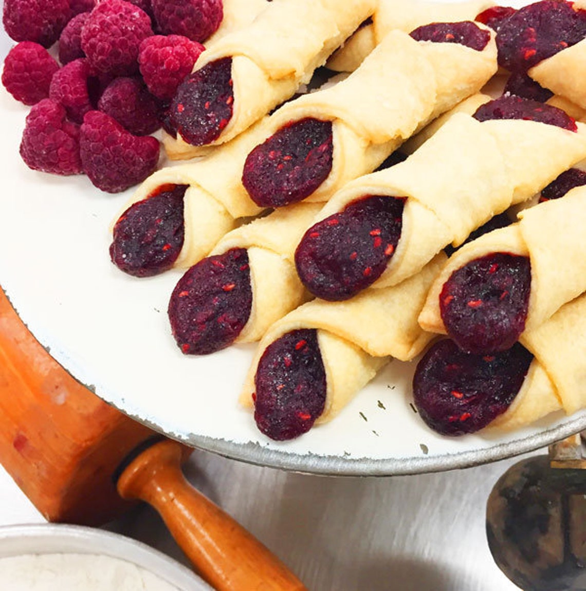 Raspberry Kolachi Cookies aka Kolacky Kolaczki Kiffles Etsy