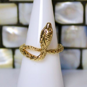 Solid Gold Snake Ring