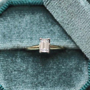 Emerald Cut Diamond Engagement Ring
