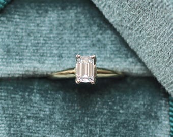 Emerald Cut Diamond Engagement Ring