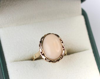 Vintage Angel Skin Coral Ring