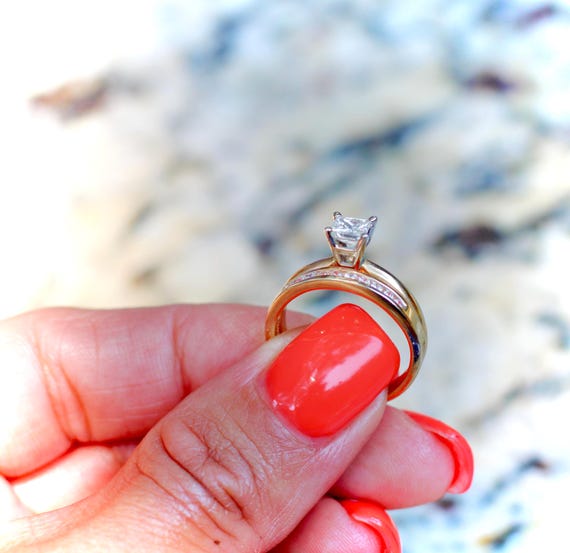 Traditional Solitaire Wedding Set - image 6