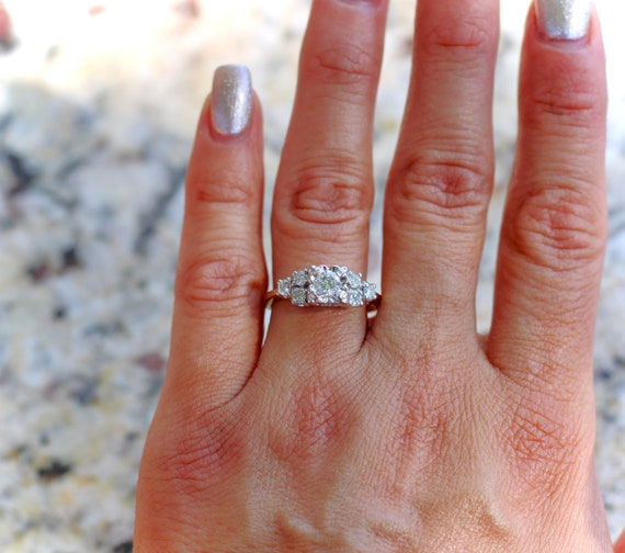 Antique Diamond Wedding Ring Set - image 8