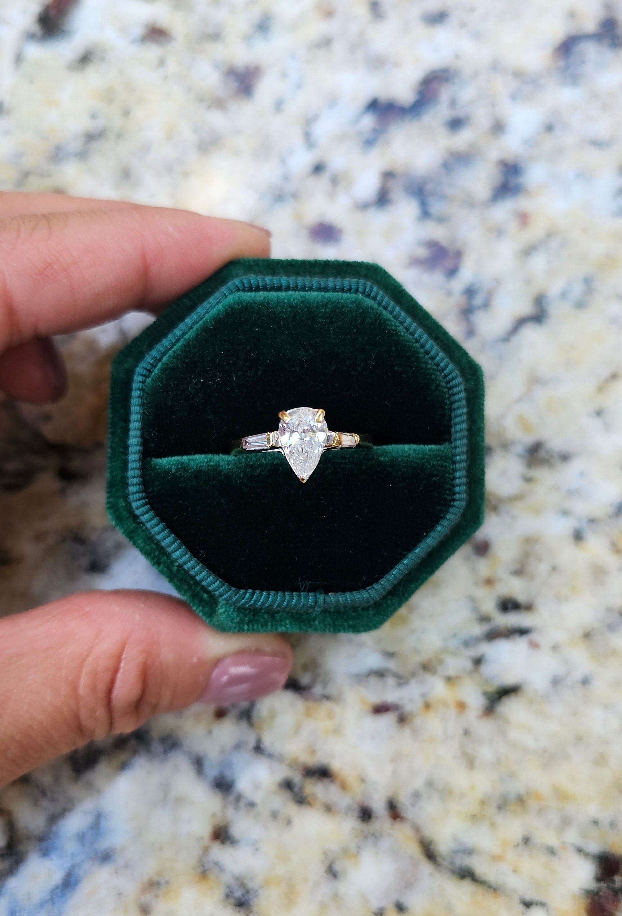 Pear Cut Diamond Engagement Ring - Etsy