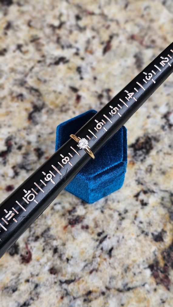 Solitaire Diamond Engagement Ring - image 5