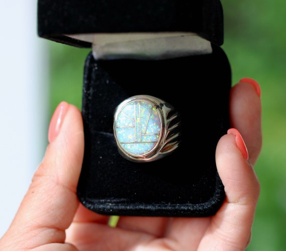 Sterling Silver Opal Ring - image 4