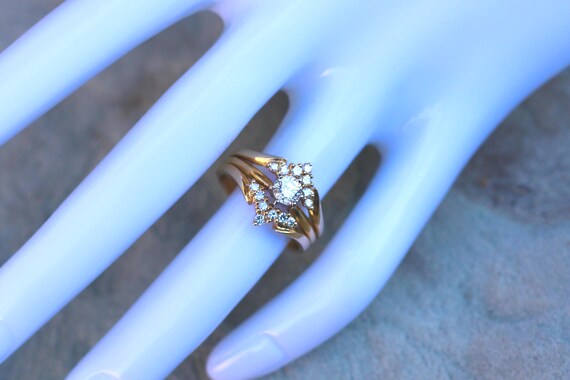 Diamond Wedding Set Ring - image 4