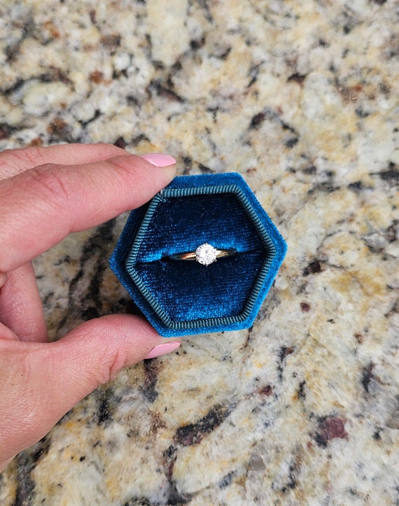 Solitaire Diamond Engagement Ring - image 4