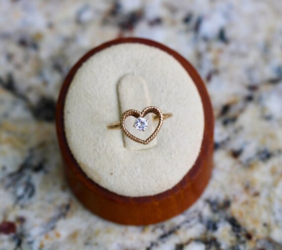 Open Heart Diamond Ring - image 4