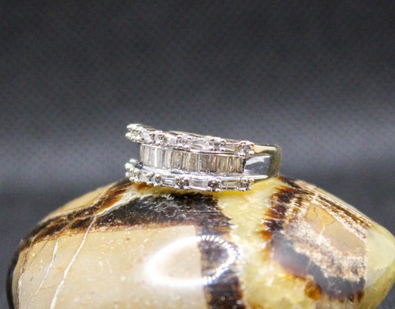 Baguette Cut Diamond Band - image 3