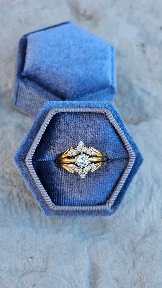 Diamond Wedding Set Ring - image 1