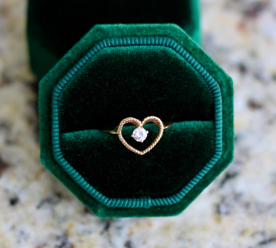 Open Heart Diamond Ring - image 3