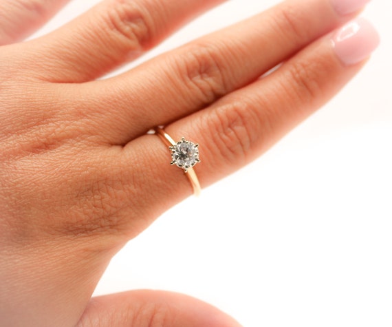 Solitaire Diamond Engagement Ring - image 2