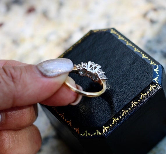 Antique Diamond Wedding Ring Set - image 6