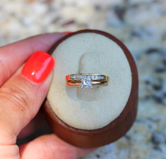 Traditional Solitaire Wedding Set - image 2