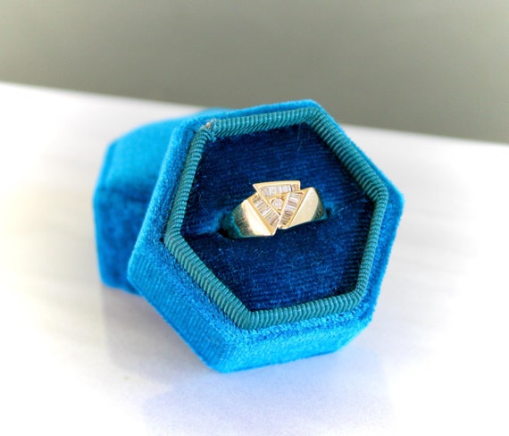 Triangle Shaped Diamond Ring - image 1