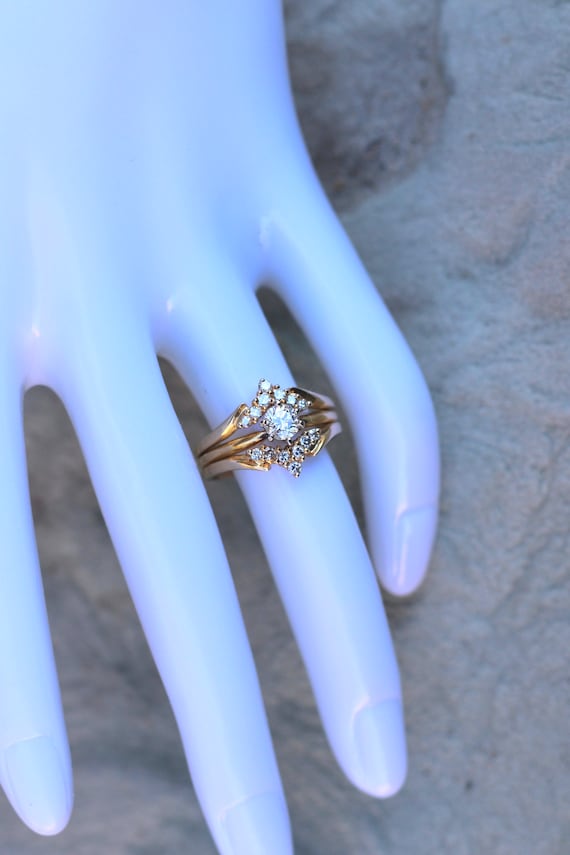 Diamond Wedding Set Ring - image 7