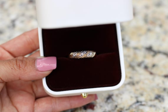 Two Tone Diamond Band
