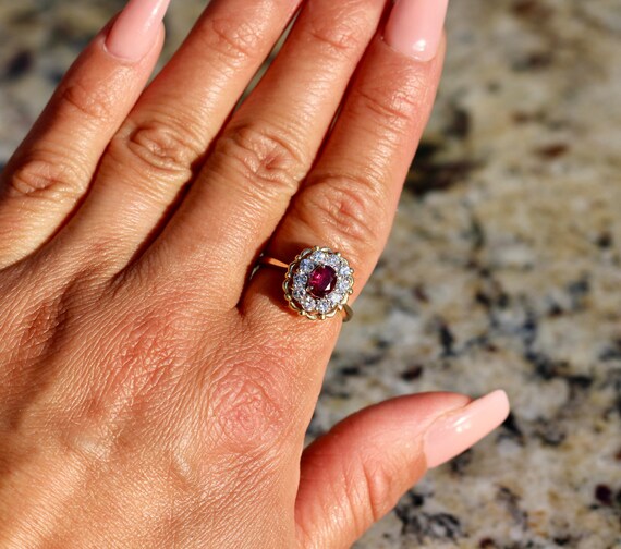 Ruby Diamond Ring - image 3