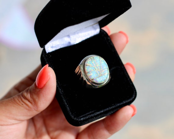 Sterling Silver Opal Ring - image 3