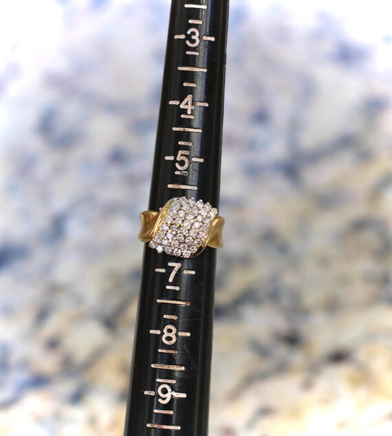 Diamond Waterfall Cluster Ring - image 3