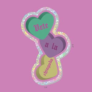 Vete A La Chingada Glitter Sticker | Latinx Sticker | Latino Sticker | Valentines Day Sticker