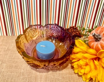 Orange and Purple Resin Bowl