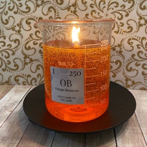 Unique Gel Beaker Candle! Clean-Burning & Hand-Poured with Love!