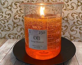 Unique Gel Beaker Candle! Clean-Burning & Hand-Poured with Love!