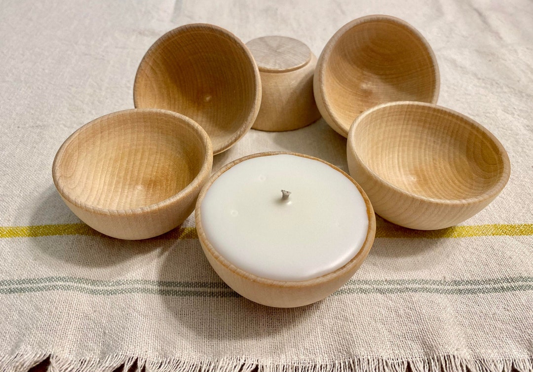 Adorable Rustic Wooden Bowl Candles Cleanburning & Handpoured W/ Love