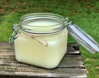 Mooie 17 oz. Apotheker kaarsenpot! Schoon brandend en met liefde met de hand gegoten!
