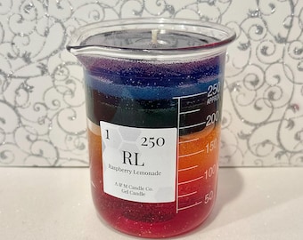Rainbow Gel Beaker Candle!