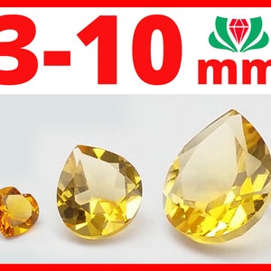 Citrine Heart, Natural Citrine, 3-10mm, Top Quality, Heart Citrine, Citrine, Citrine Stone,  Citrin, Citrine Gemstone, Brazilian Citrine
